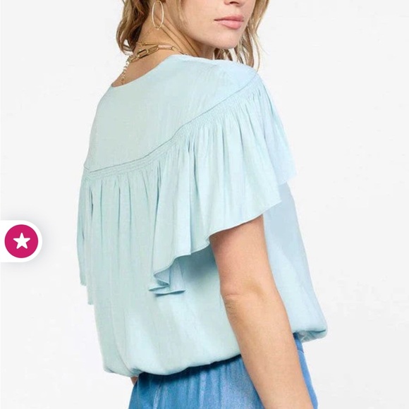 NWT Current Air capes sleeve bubble hem‎ blouse - Picture 7 of 12